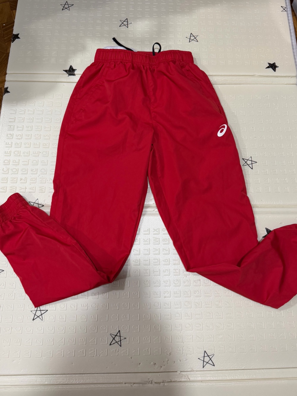 Red  Athletic Track Pants - Asics